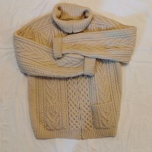 Pure wool zip up sweater